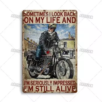 Металлический плакат мотоцикл ARTISIAN