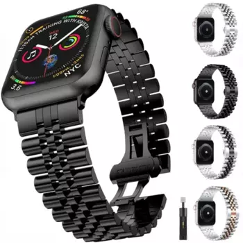 Металлический ремешок для Apple Watch 49 мм 44 мм 40 мм 41 мм 45 мм 42 мм 38 мм, браслет из нержавеющей стали Correa для Iwatch Series Ultra 876543SE