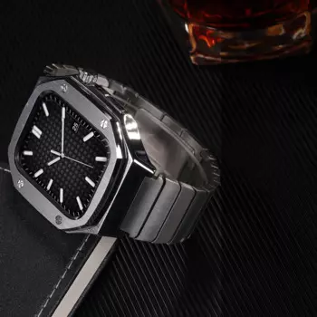 Металлический ремешок для Apple Watch band 45 мм 44 мм, аксессуары из магнитного металла и звеньевой браслет для iWatch Series 8 7 6 5 4, Correa