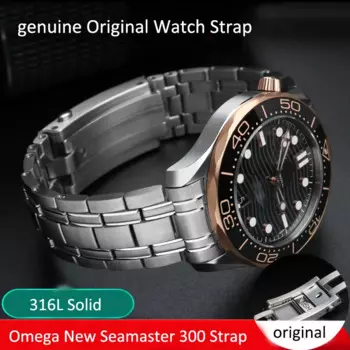 Металлический ремешок для часов Omega New Seamaster 300, мужской браслет из нержавеющей стали 316L, браслет-цепочка для часов 210