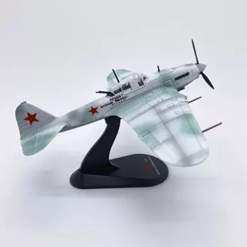 Металлический самолет в масштабе 1/72, российский брикет, летательный аппарат Ilyushin Shturmovik, литый под давлением модель, сплав, военная модель