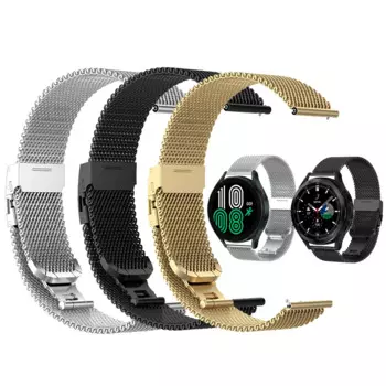 Металлический Сетчатый ремешок для Samsung Galaxy Watch 4, браслет из нержавеющей стали для Galaxy Watch 4 classic 42 мм 46 мм