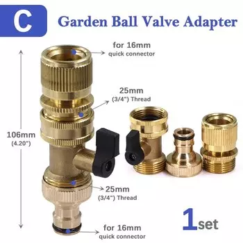 Металлический соединитель для шланга MUCIAKIE 3/4", 16 мм