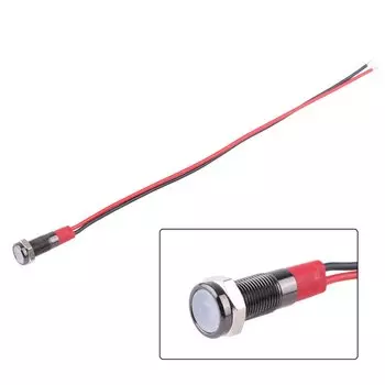 Металлический светодиодный индикатор DIANQI 6 мм черного цвета