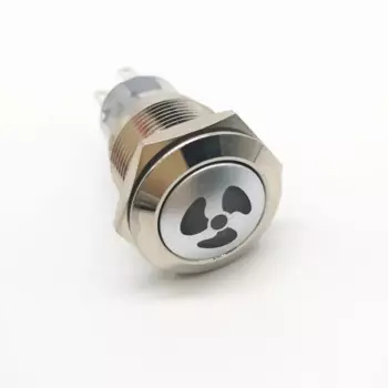 Металлический светодиодный кнопочный выключатель 19 мм, предупреждающий переключатель на приборную панель автомобиля, верхсветильник свет, аварийный сигнал, переключатель вентиляционного вентилятора