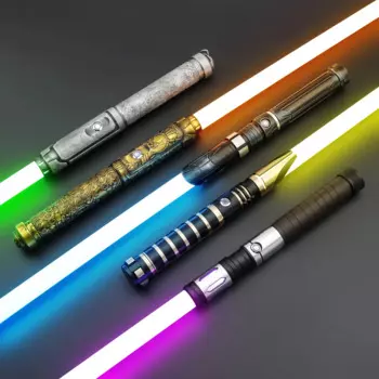 Металлический световой меч RGB, лазерный меч с плавными качели, 16 цветов, рова, косплей, мигающее оружие, бластер, светящаяся Тяжелая игрушка-Дуэль