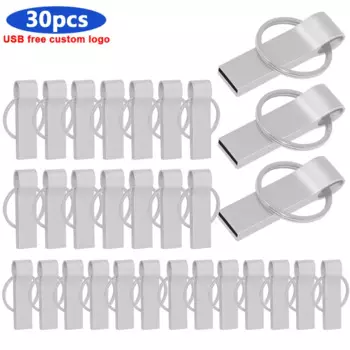 Металлический USB флеш-накопитель, 4 ГБ, 16 ГБ, 32 ГБ, 64 ГБ, 30 шт.