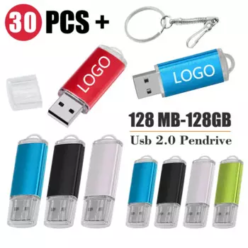 Металлический USB флеш-накопитель, 4 ГБ, 8 ГБ, 16 ГБ, 32 ГБ, 64 ГБ, 30 шт./партия
