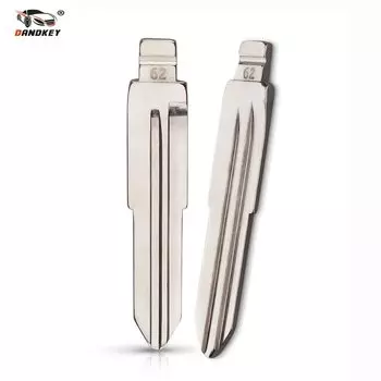 Металлический заготовка Dandkey, неразрезанный Выкидной пульт дистанционного управления KD, тип лезвия #62 для Mitsubishi (слева), Benz Mini NO. Сменное лезвие 62