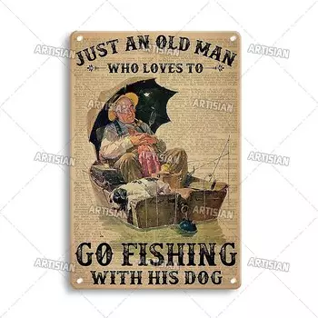 Металлический знак Artisian Fishing