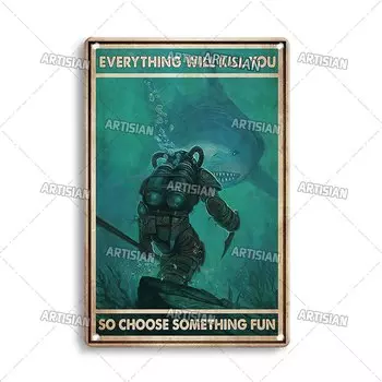 Металлический знак ARTISIAN плавание дайвинг