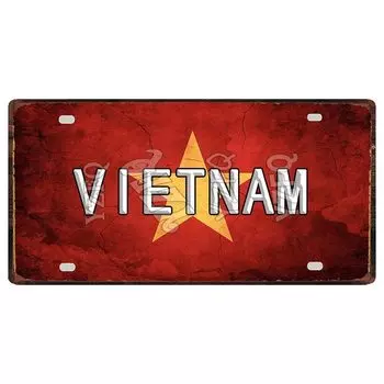 Металлический знак YZFQ Флаги стран