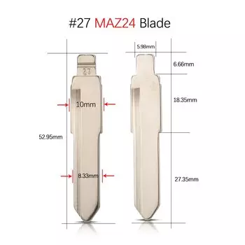 Металлическое необработанное лезвие для ключа MAZ24 KD900 VVDI, 10 шт., лезвие ключа #09 27 64 145 для Mazda M2 M3 M5 M6 M8 Axela Atenza