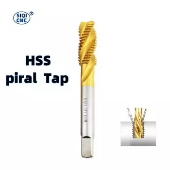 Метчик резьбовой SIQICNC HSS сталь с титановым покрытием