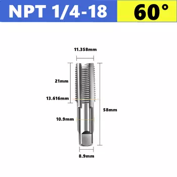 Метчик резьбы JWXZ G NPT 55°/60°