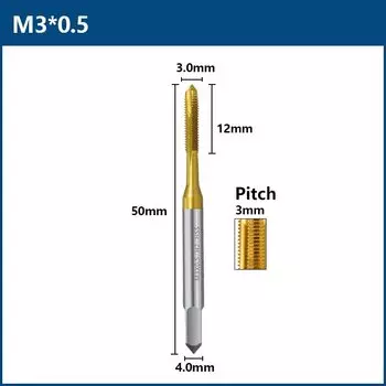 Метчики для резьбы CMCP HSS 6542 M2-M16