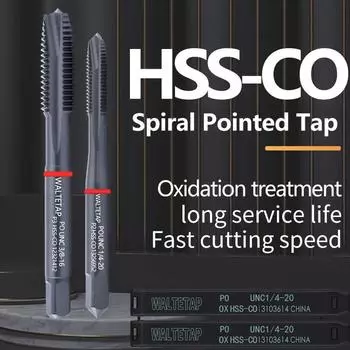 Метчики VOKET WALTETAP HSS-CO красные 4-40 6-32 8-32 10-24 1/4