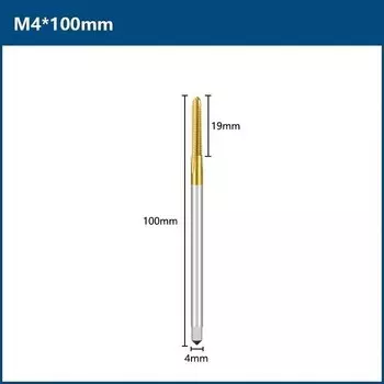 Метрический резьбовой кран M2-M12 Machine титановое покрытие с прямым желобом винтовые краны с тонкой резьбой