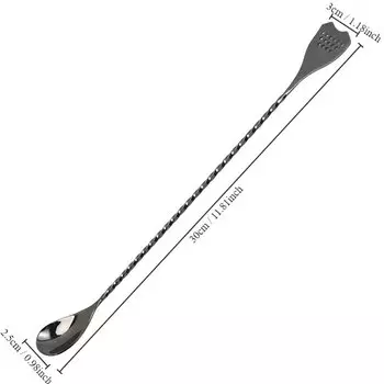 MEXQCH Ложка для коктейля из нержавеющей стали