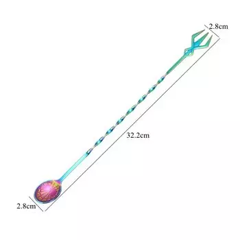 MEXQCH Спиральная ложка для коктейлей из нержавеющей стали