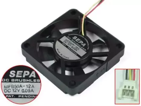MFB50A-12A DC 12V 0.09A 3-проводной 50x50x10 мм вентилятор охлаждения сервера