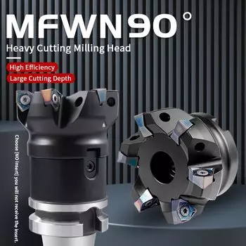 MFWN 90-градусная двухсторонняя шестиугольная плоскорежущая фрезерная головка WNMU 080608 Вставка для грубой обработки быстрой фрезерования