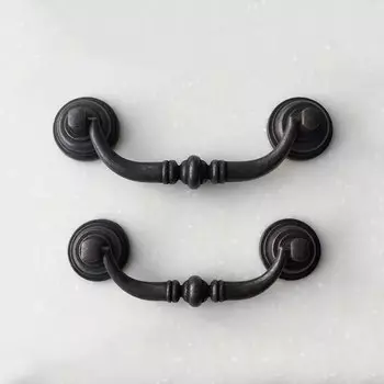 MFYS Античные черные бронзовые ручки для шкафов