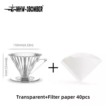 MHW-3BOMBER Elf Dripper стеклянный фильтр для кофе 1-4 чашки