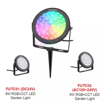 Miboxer 9 Вт Светодиодный светильник для газона RGB + CCT садовый светильник водонепроницаемый IP66 уличный светильник ing FUTC01 24 В FUTC02 110 В 220 В