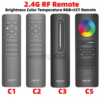 Miboxer C1/C2/C3/C5 4-зонный пульт дистанционного управления RGB + CCT Цветовая температура Магнитный 2,4G RF Беспроводная яркость Регулируемое освещение