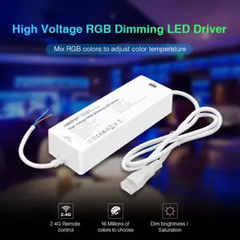Miboxer RGB затемняющий светодиодный драйвер высокого напряжения для ленты RGB переменного тока 220 В-240 В HF3-P400V210 2,4G RF пульт дистанционного управления/приложение/голосовое управление