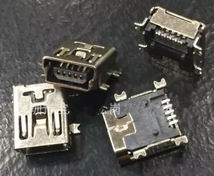 MICRO USB 5P MP3, гнездовой разъем pin 4pin фиксированный SMD, задний зарядный разъем, новый и оригинальный