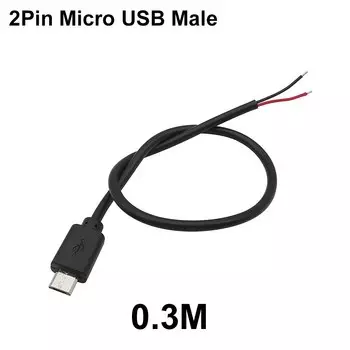Micro USB кабель питания 0,3 м 1 м