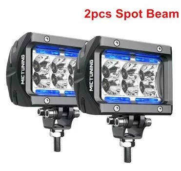 MICTUNING 2 шт. K1 4 "18 Вт точечный прожектор светодиодный светильник ледяной синий светодиодный рабочий свет луч светодиодный противотуманный фонарь для Jeep ATV UTV SUV грузовик