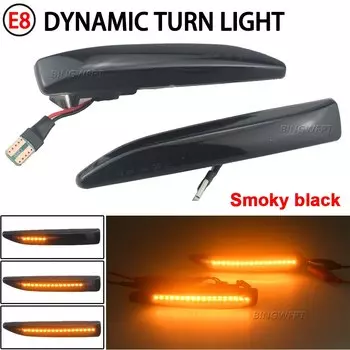 Мигающий светодиодный указатель поворота, боковой габаритный фонарь для BMW 7 серии E65 E66 E67 E68 2001-2008, динамический текущий последовательный индикатор