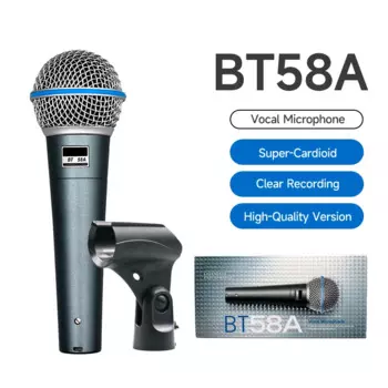 Микрофон BT 58A с одним элементом, суперкардиоидный динамический микрофон для сцены и студии