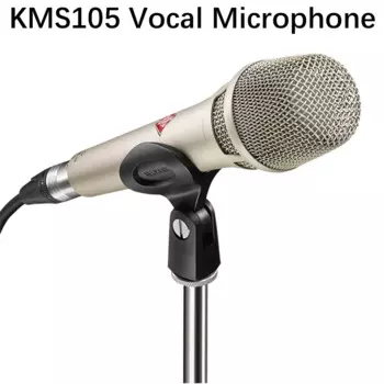 Микрофон KMS105, микрофон с суперкардиоидным вокалом км 105, конденсаторные микрофоны, Аудио трансляция, пение, запись, студия