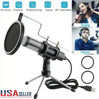 Микрофон Mic Kit трансляция пение студия запись конденсатор для ПК ноутбука