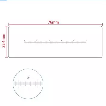 Микрометр линза для микроскопа JLLSMCMGGX 500X DIV 0,1 мм