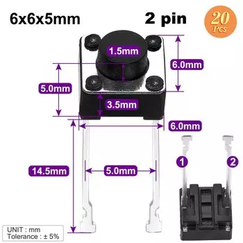 Микропереключатель CHANZON 2/4-контактный