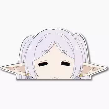 Милая аниме автомобильная наклейка для Frieren, водостойкая виниловая наклейка для автомобиля Frieren для скейтборда, велосипеда, бампера, окна 15 см, ПВХ KK