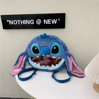 Милая и забавная повседневная сумка через плечо Disney Stitch, простой и легкий прозрачный рюкзак с героями мультфильмов