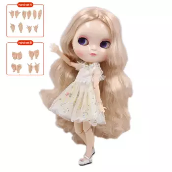 Милая кукла ICY 1/6 с шарнирным телом высотой 30 см, желто-коричневые длинные кудрявые волосы, включая набор рук AB, подарок для девочек. № BL3139
