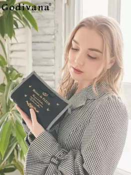 Милая Новая женская квадратная косметичка в японском стиле сумка для хранения модная Высококачественная женская сумка с бантом