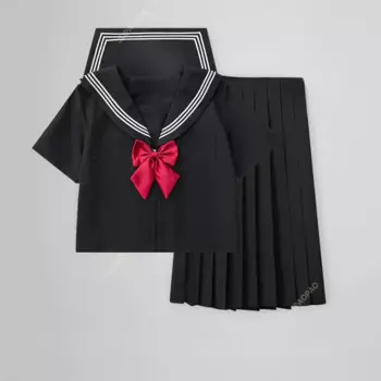 Милая стильная белая школьная форма для девочек, темно-синяя униформа моряка, студенческая форма для девочек, аниме, косплей, моряк JK, темно-синий костюм, молодежный