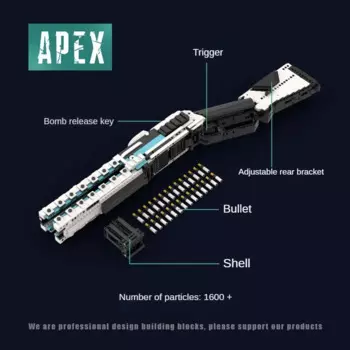 Конструктор APEX Peace Defender из серии «военное оружие», пистолет высокой степени сложности в сборе, головоломка Moc, детская игрушка