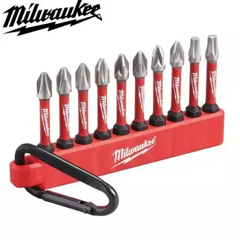 Милуоки 4932492939 Набор карабин для ударной отвертки Shockwave, 10 шт., износостойкие насадки из быстрорежущей стали
