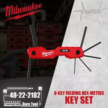 Milwaukee 48-22-2182 Набор складных шестигранных ключей 8 шт.