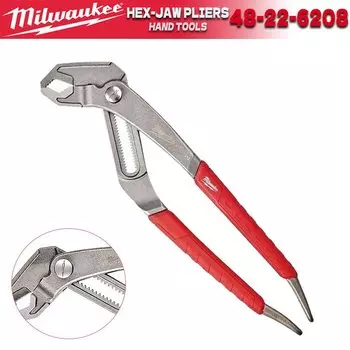 MILWAUKEE 48-22-6208 8-дюймовые плоскогубцы с шестигранной головкой Milwaukee, ручные инструменты, плоскогубцы
