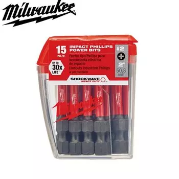Milwaukee 48-32-5004, ударопрочная отвертка 2 дюйма, внешняя мощность, высокая твердость, износостойкие биты, Аксессуары для инструментов